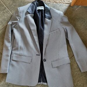 Steve Madden Blazer with Leather Collar Accent